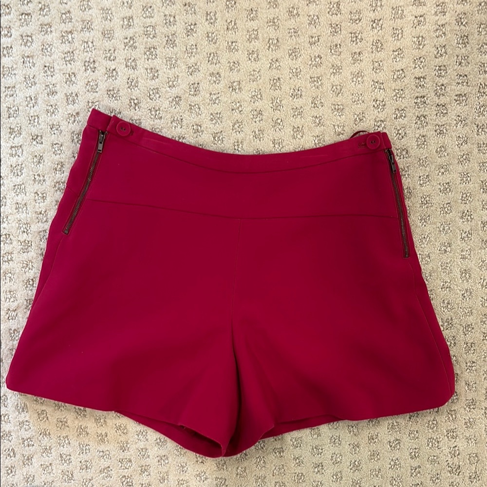 Anthropologie Chic High Waist Red Women's Shorts